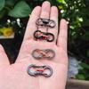 8-Shaped Locking Stainless Steel Quick-Release Anti-Theft Keychain & Water Bottle Backpack Buckle