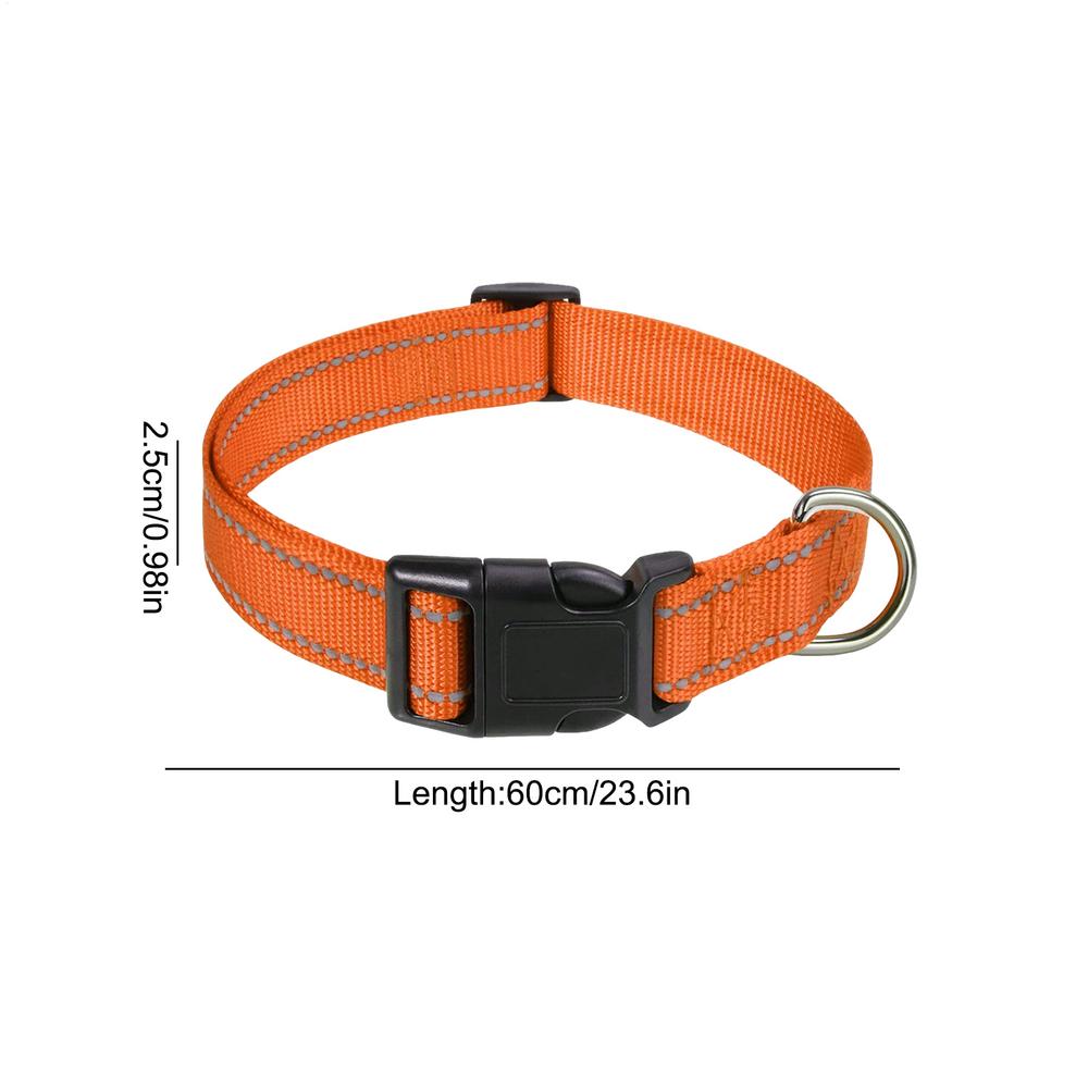 Reflective Dog Collar Adjustable Cat Collar Safety Nylon Pet Collar Durable Comfortable Reflective Pet Collar Pet Supplies