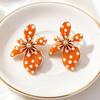 Irregular Shap Large Flower Earrings Wedding French Earrings  Fashion Outfit