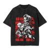 My Hero Academia Aizawa Shouta Anime Design Washed T Shirts Hip Hop Vintage T-Shirt Boku Tees Tops 100% Cotton Harajuku Unisex