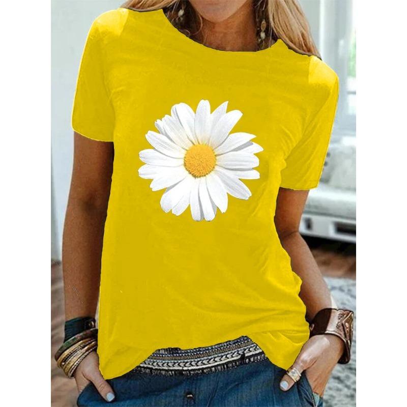 Bequemes, lässig-elegantes Damen-T-Shirt mit Rundhalsausschnitt und kurzen Ärmeln