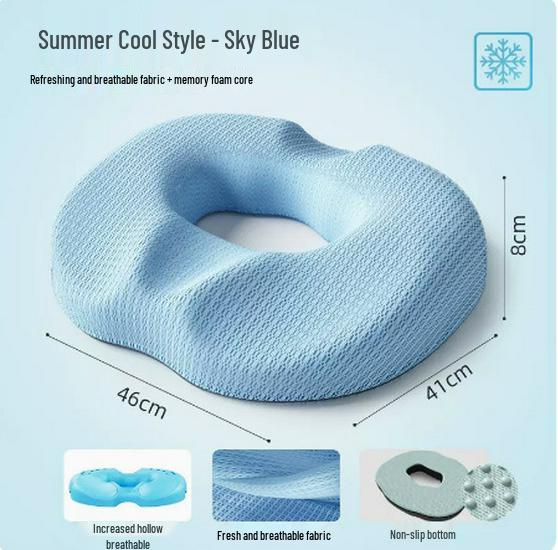 Comfortable Anti-Slip Seat Cushion for Office & Wheelchair - Relieves Pressure & Supports Posture