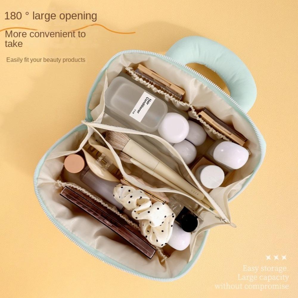 Large Capacity Cotton Candy Pillow Storage Bag Partitioned Storage Cosmetics Storage Bag  School