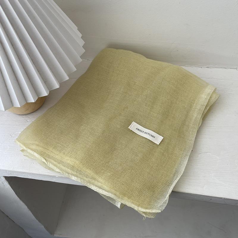 Vreovor Elegant And Comfortable Mesh Thin Scarf Sunscreen Travel Shawl Dual-Purpose Women'S Spring Summer Autumn Yarn High-End