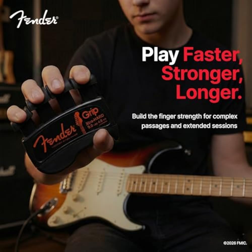 Fender GRIP Hand and Finger Exerciser (Extra Hard - 9 lb/4 kg) - the best ergonomic finger enhanc...