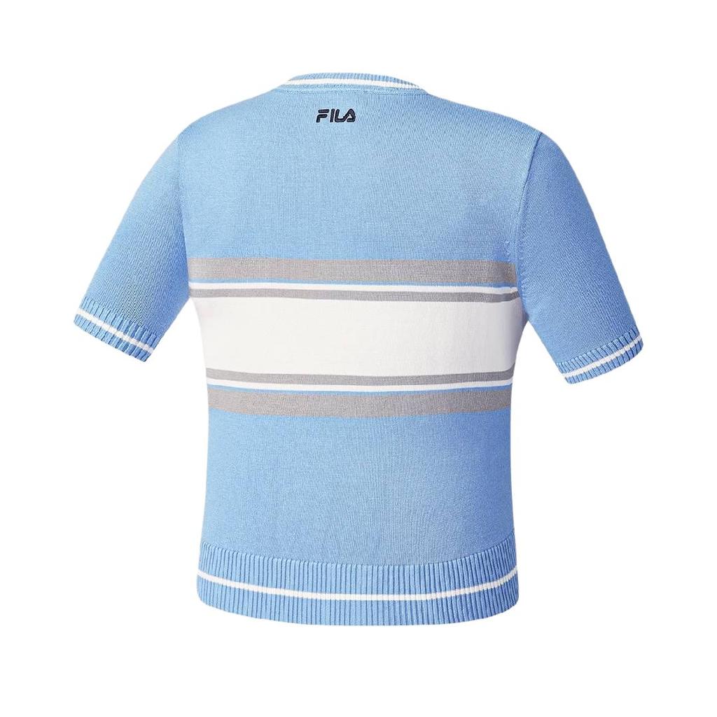 FILA Tennis Color Block Crew Neck Short Sleeve T-Shirt Women tops A11W623410F-LB