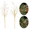 Christmas Artificial Glitter Picks Faux Crystal Berry Stem Ornaments Christmas Tree Glittery Twig Bead Stick Branches for Holiday Wedding Vase Decor