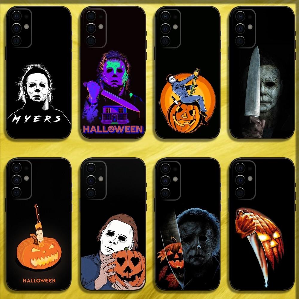 Halloween M-Michael Myers Phone Case For Samsung S24,S21,S22,S23,S30,Ultra,S20,Plus,Fe,Lite,Note,10,9,5G Black Soft Shell