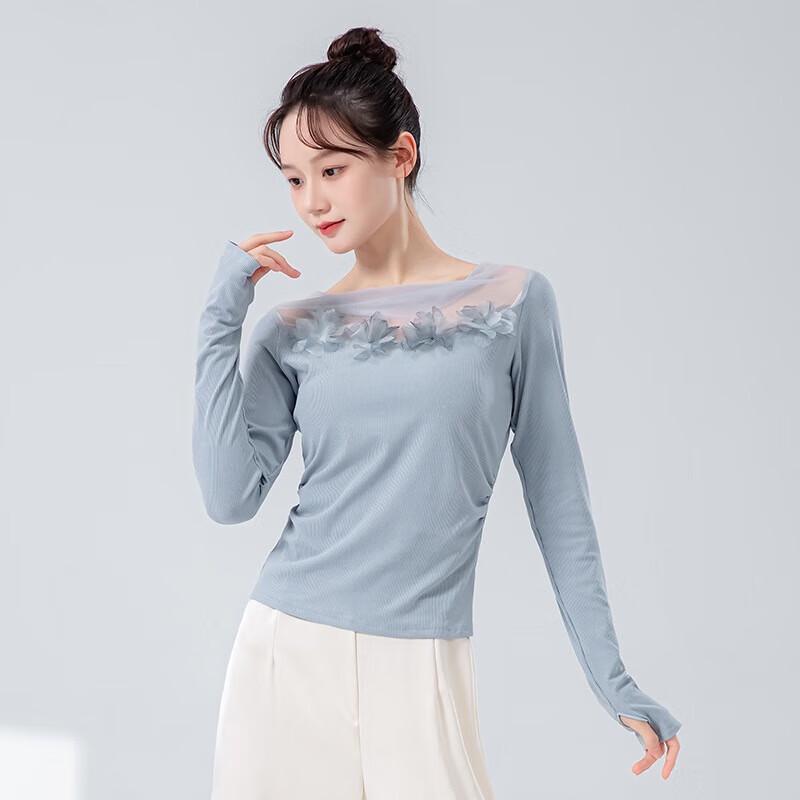 WEZHO French Lace Mesh 3D Floral Dance T-Shirt