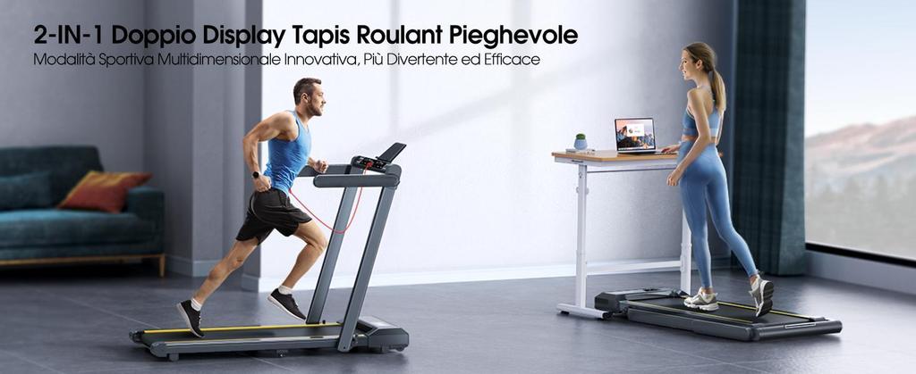 NEW Treadmill TP1 Folding Electric Rolling Mat 16 km/h, 12 Programs, Cardiometer APP and Remote Control, Walking and Running Machine for Indoor.