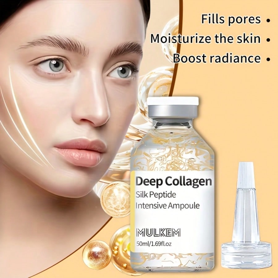 1Pc Anti-Wrinkle Serum, Peptide Essence Ampoule 50ml, Rich In Collagen And 30 Types Of Peptide Extra