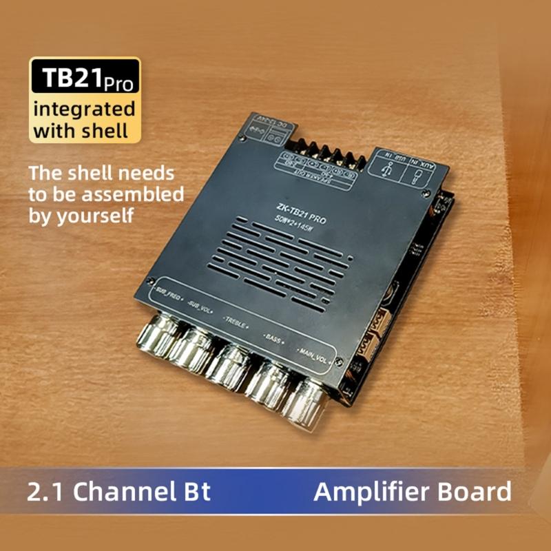 TB21PRO Upgraded 2.1 Channel Wirelsss-Compatible Amplifiers Board With Bass Speaker And Plastic Case