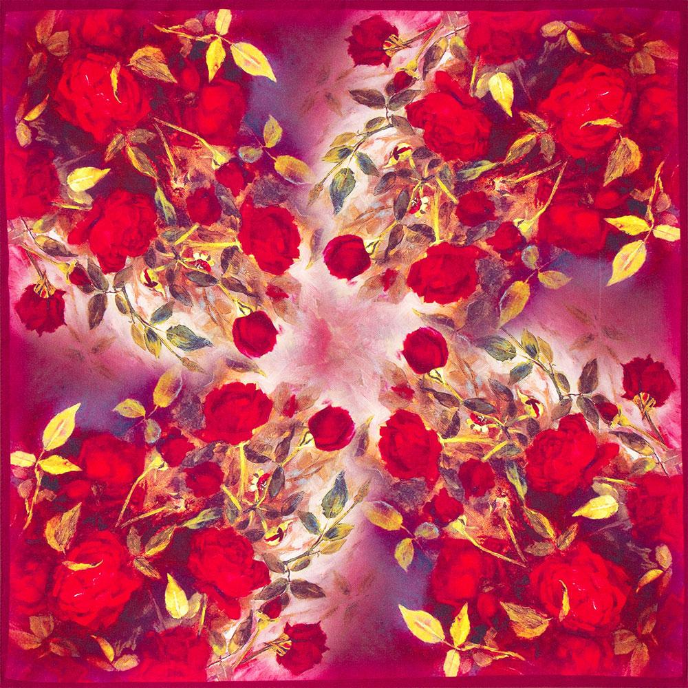 53cm 65cm 100% Natural Silk Smooth Scarves Muffler Female Customized Square Autumn Women's Shawl Hijab Friend Gift Kiss Painting