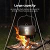 Boundless Voyage Titanium Cooker Hanging Pot Large Capacity Ultra Lightweight with Lid Folding Handle Camping Hanging Pot Open Fire Outdoor Cooker