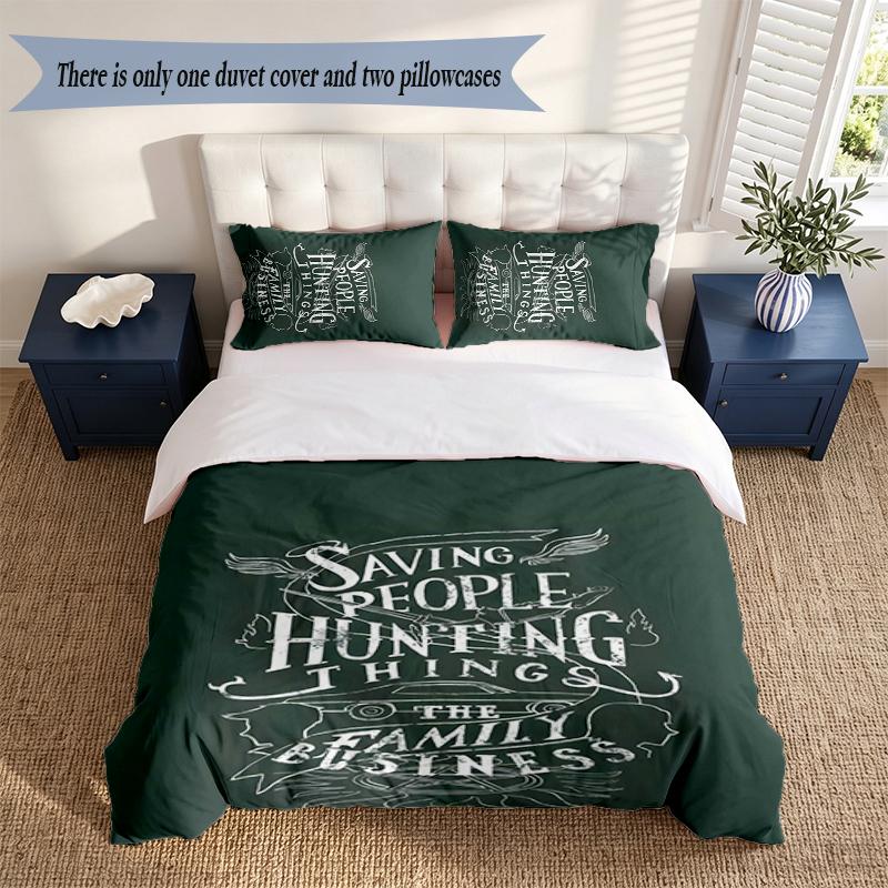 Supernatural 3‑Piece Bedding Set Soft Microfiber Duvet Cover Pillowcases Comfortable Bed Linen for Bedroom Decoration
