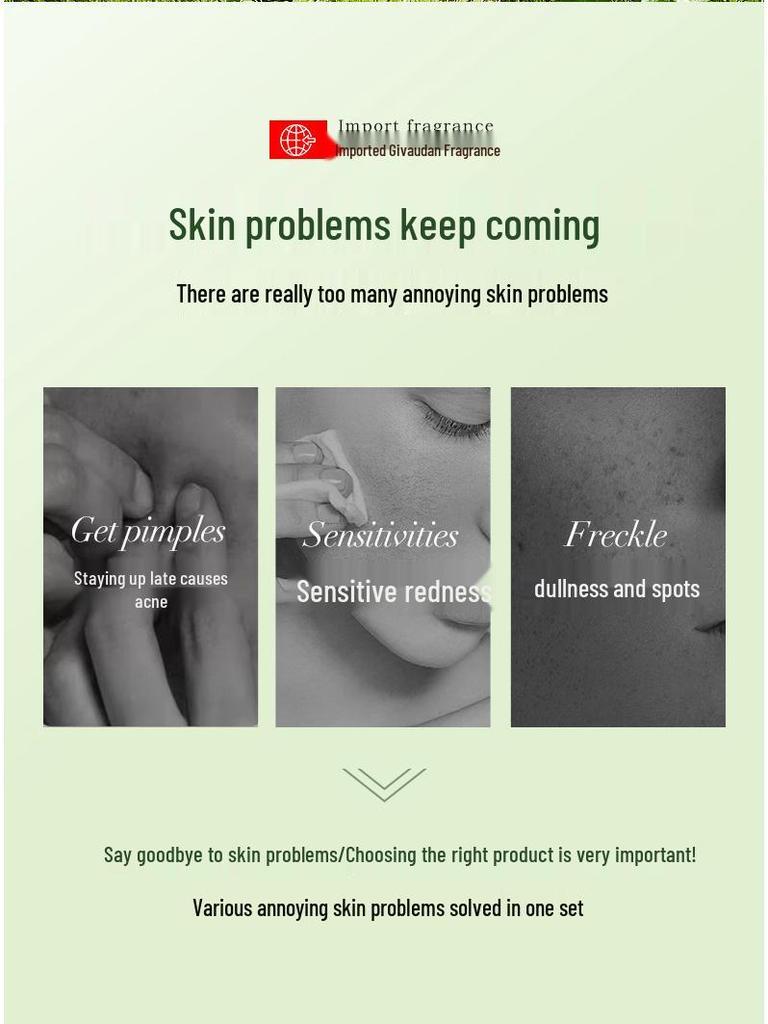 Shangduo Centella Asiatica Night Repair Set: Moisturizing, Hydrating, Rejuvenating Skincare for Delicate Pores