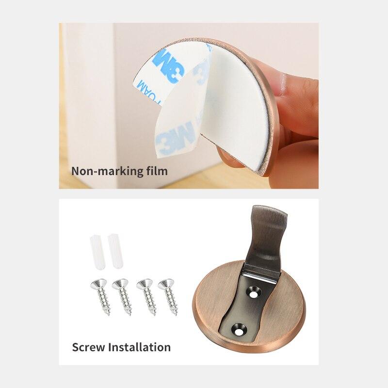 1/2PCS Punch Free Invisible Door Stop Strong Magnetic Household Bedroom Bathroom Anti Collision Mute Floor Selflocking Stopper