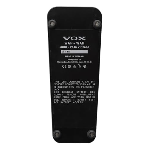 VOX V846 Vintage Wah Pedal - A vintage-inspired wah pedal for guitarists seeking a wide range of effects