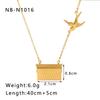 Stainless Steel Book-Shaped Pendant Necklace With Heart Clasp Women Ins Style Minimalist Locket Chain Jewelry