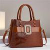 Sac Cabas Élégant Grande Capacité Motif Crocodile PU Pour Mamans Couleurs Vives
