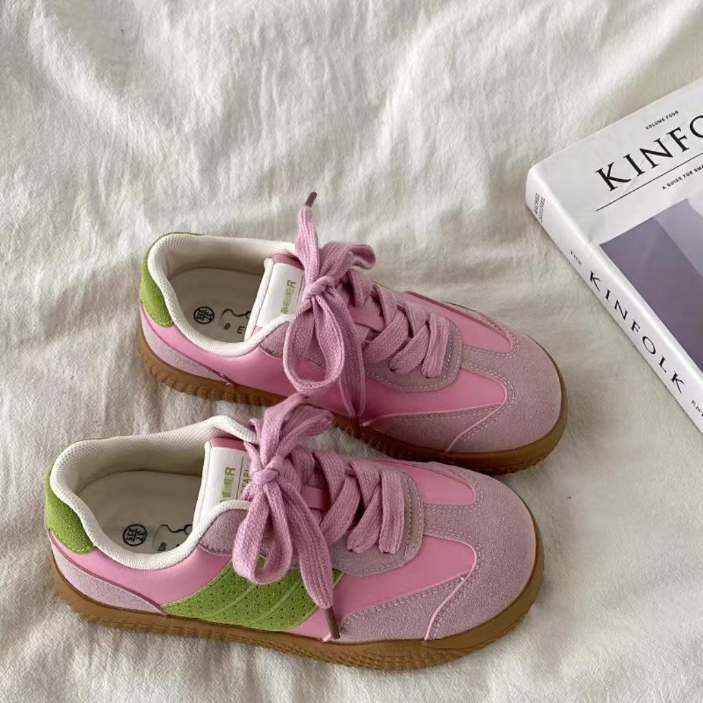 Popular retro niche German training shoes women's 2025 new summer versatile white shoes student leisure sports board shoes