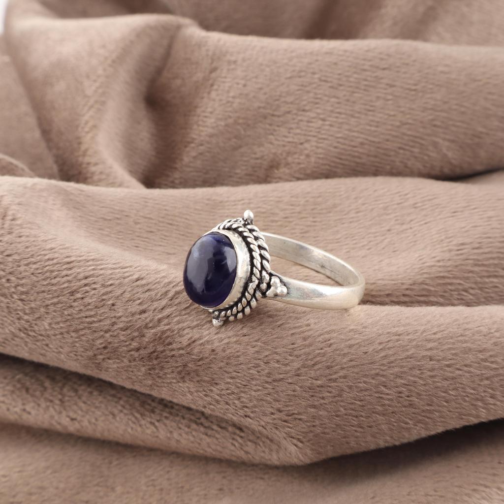 Sodalite Ring, Gemstone 925 Solid Sterling Silver Jewelry Ring, Handmade Jewelry Beautiful Ring, Gift For Her