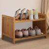 Yousheng 2-Tier Small Shoe Rack Organizer Smooth Edge Burr Free Easy Assembly Home Entryway Organization Shoe Stand