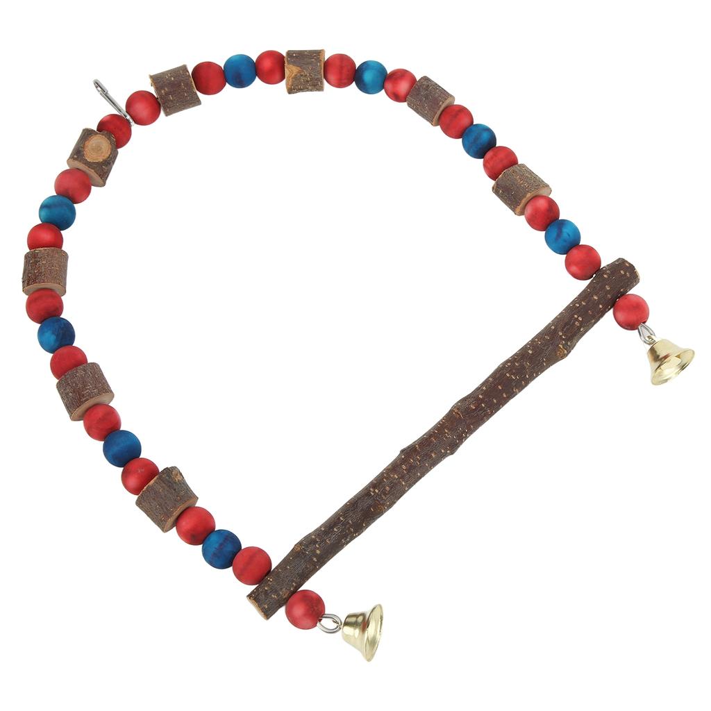 Bird Swing Toy Hanging Standing Parrot Cage Toy with Hook for Lovebirds Finches Parakeets