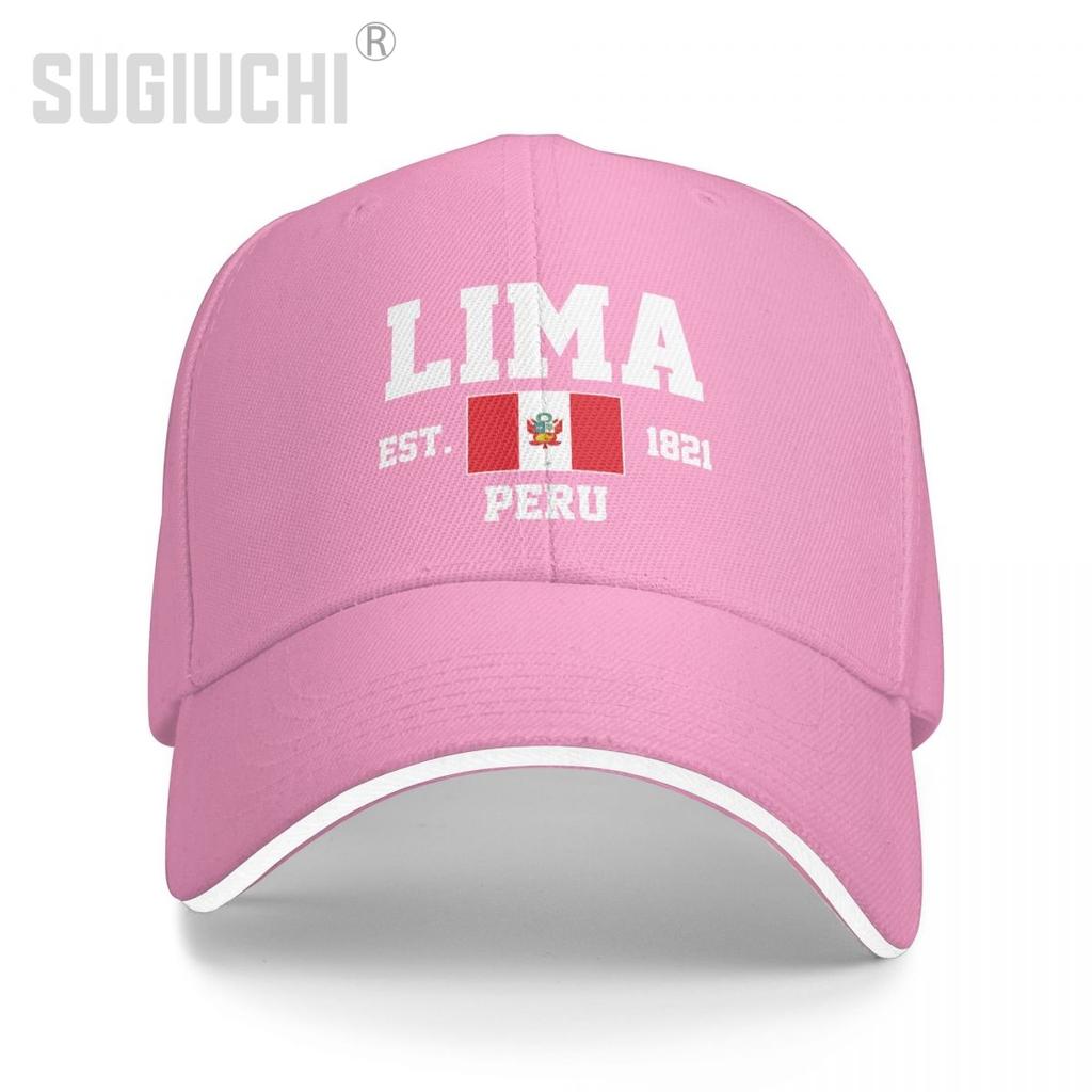 Baseballkappe Peru EST.1821 Lima Capital Unisex WoUnisex Unisex Hip Hop Sandwich Caps Snapback Golf Hut Angeln