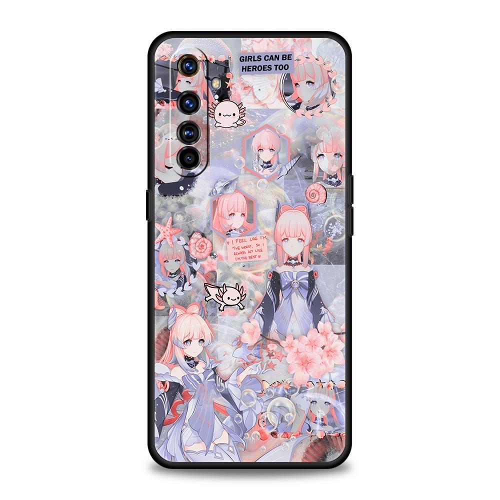 Genshin Impact For Realme 9i Luxury Phone Case 9 8 5G GT2 7 6 Pro Plus 8i C21 C3 C11 C25 Soft Black Silicone Cover Coque Fundas