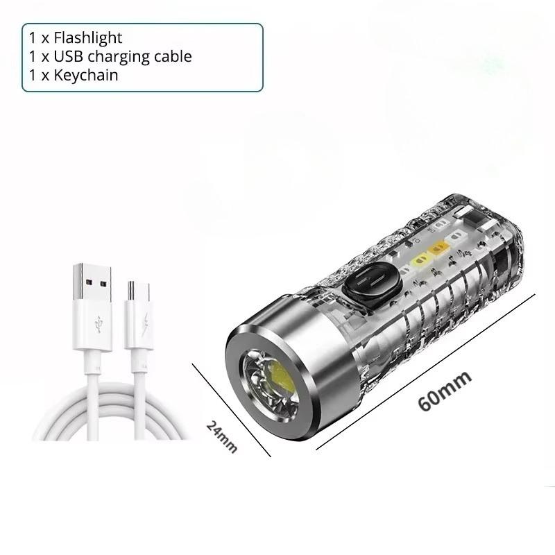 

USB перезаряжаемый светодиодный фонарик светодиодный мини-брелок многофункциональный портативный фонарь ручной фонарь для кемпинга прогулки рыбалки Mini-Fixed focus
