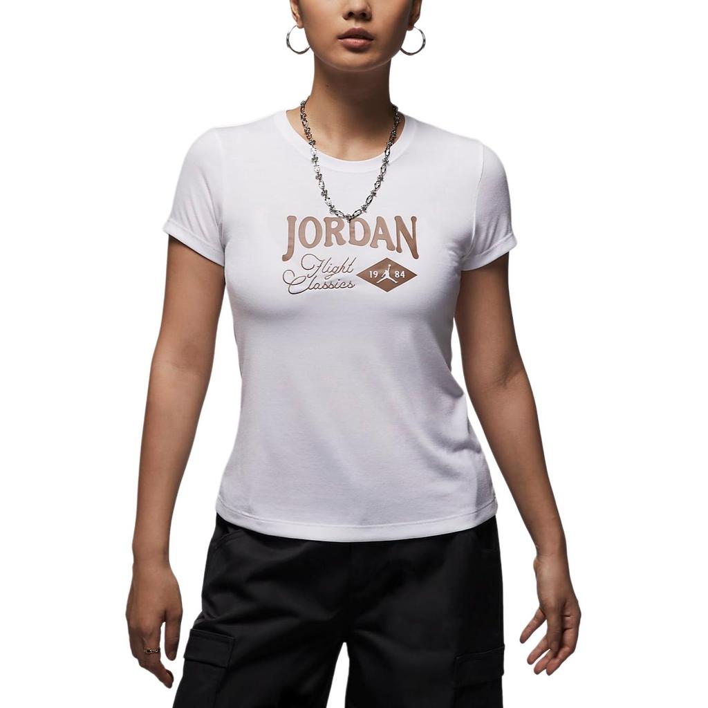 New Jordan T Shirts Women's White FN5724-101