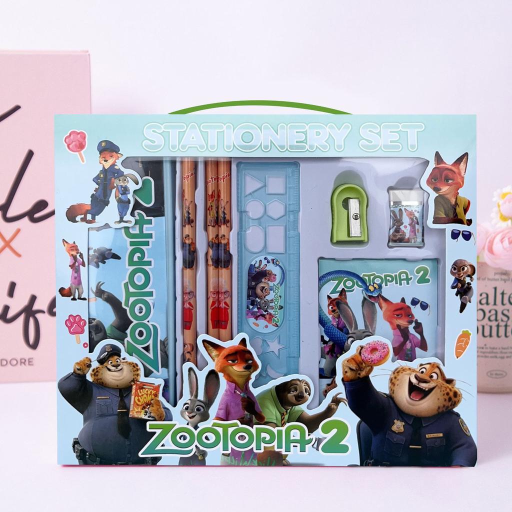 Disney Stationery Set Including Cartoon Design Gift Box Notebook Pencil Ruler Marker Box Etc Creative Art Supplies and Office Supplies Gift Set