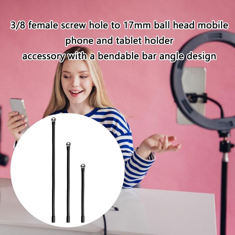Positionnement Facile Col de Cygne Tuyau Métallique Support Caméra Téléphone Portable Bras Flexible avec Filetage 3/8in pour Montage Éclairage Vidéo