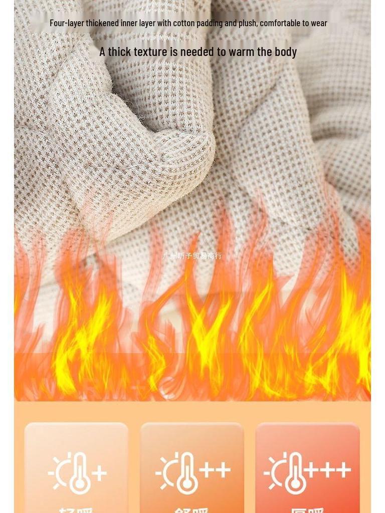 Men's Cozy Winter Underwear Set: Velvet-Lined Cardigan Jacket, Autumn Long Johns for Dad & Grandpa