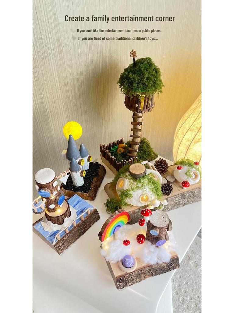 Little Treehouse DIY Kit: Semi-finished Wooden Toy for Creative Kindergarten Assembly