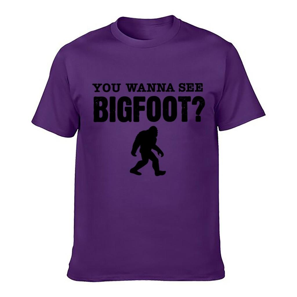 You Wanna See Bigfoot Sasquatch Silhouette Funny Question Unisex Summer TShirt Top