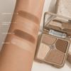 K'APEINE 4 Farben Lidschattenpalette Matt Schimmer Erdton Langanhaltend Verblendbar Tragbar Augen Make-up Highlight Kontur All-in-one Make-up Tablett