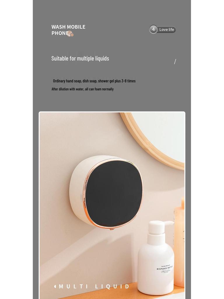 Wall-Mounted Automatic Hand Sanitizer and Soap Dispenser