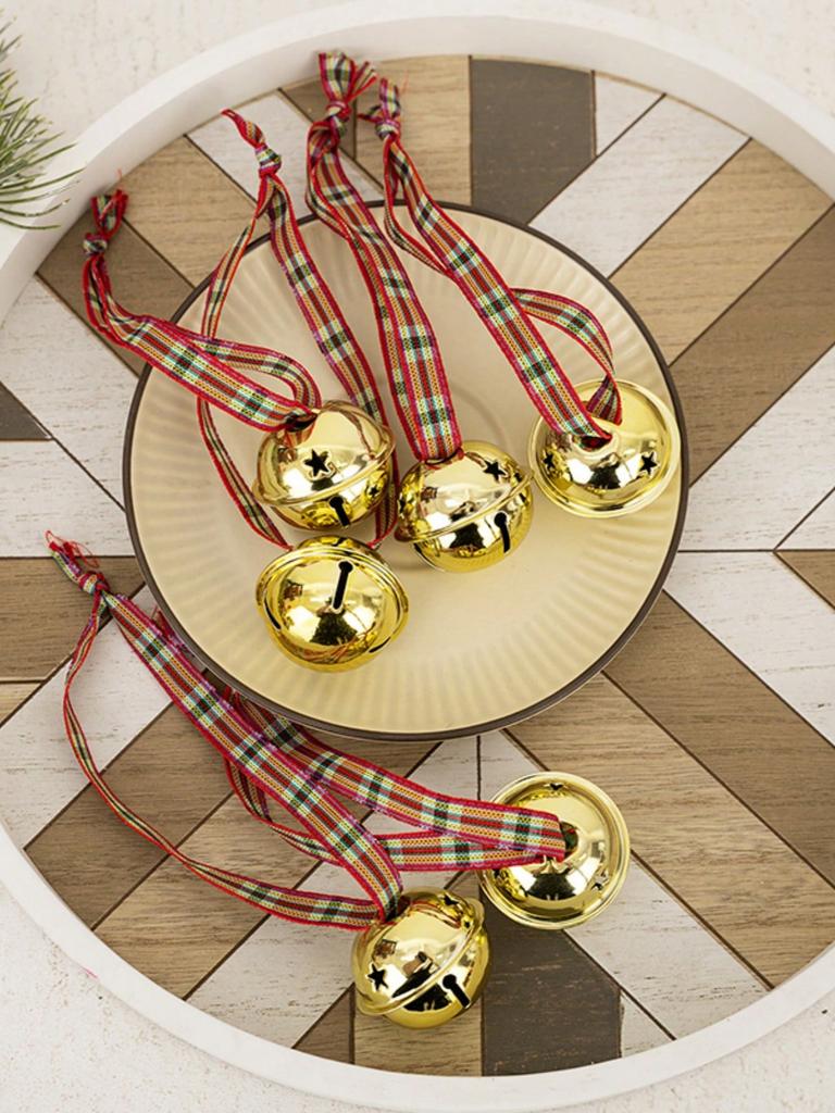 6PCS Christmas Bell Pendant, Christmas Decoration Pendant, Christmas Tree Decoration Pendant