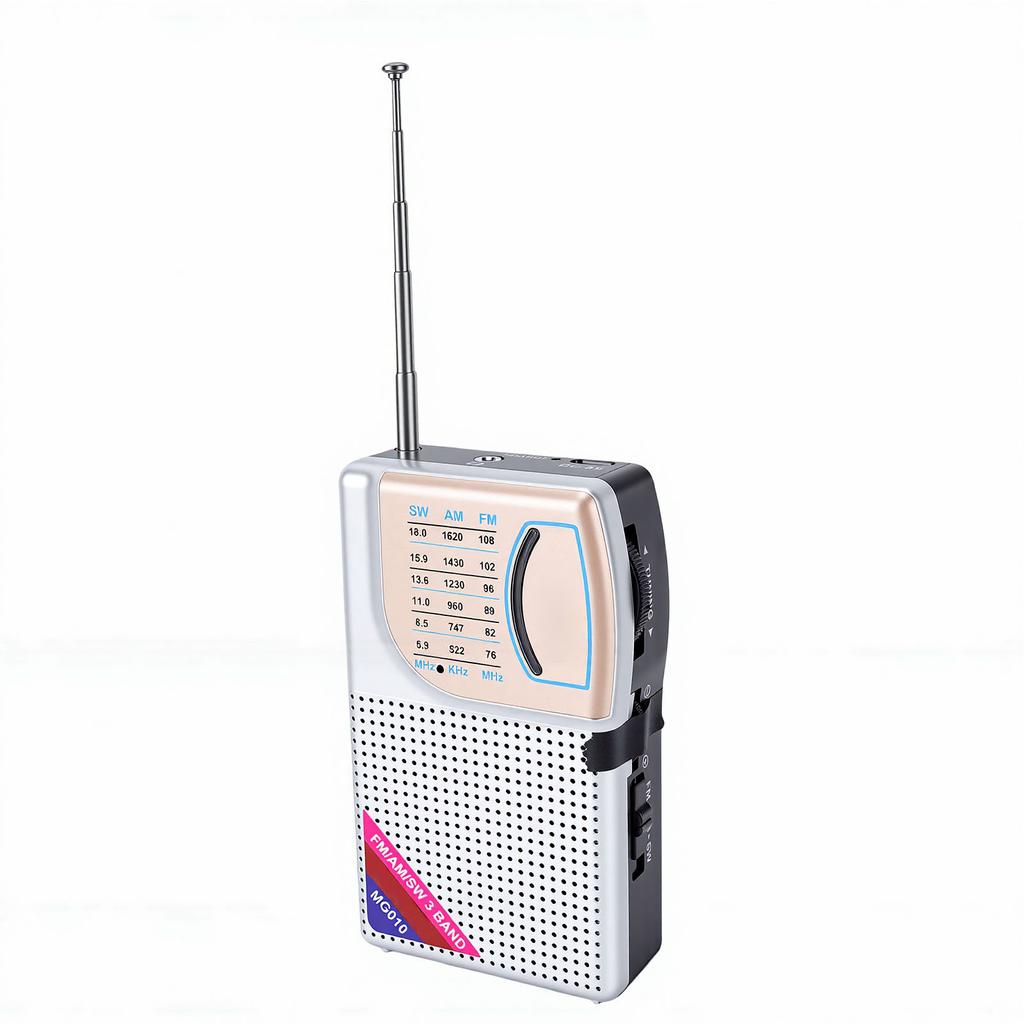 Portable Radio AM FM SW Shortwave Pocket Radio 800mAh Rechargeable Transistor Radio with 3.5mm Headphone Jack Long