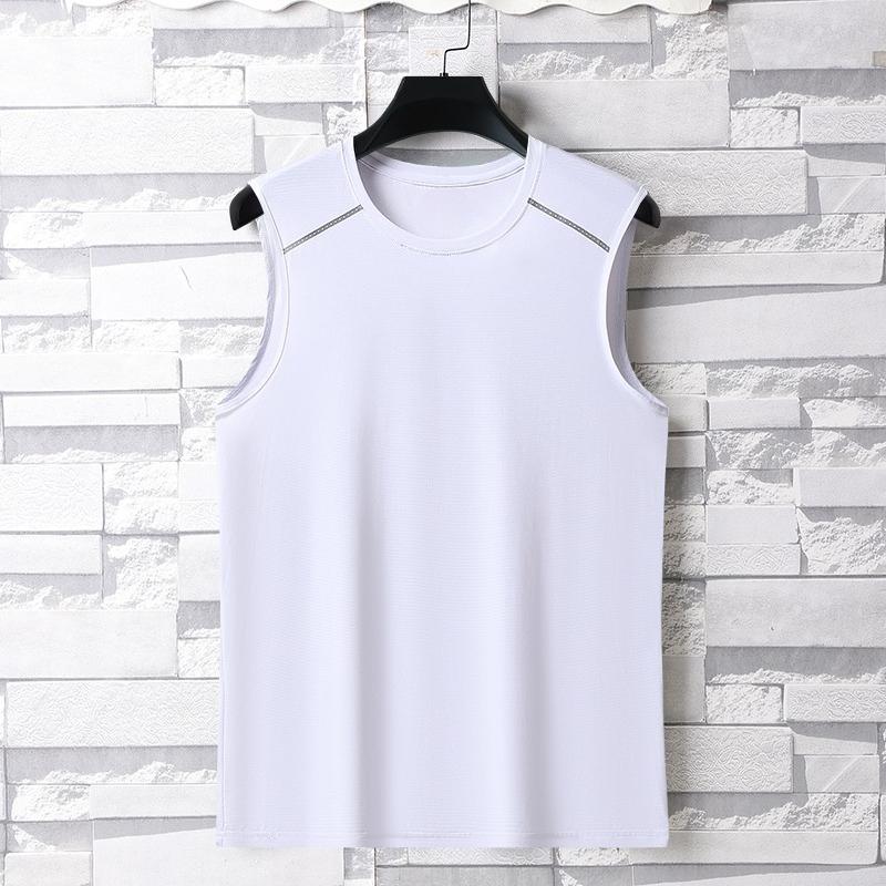 Summer Ice Cool Polyester Cycling Vest for Men Casual Sports Sleeveless Shirt Breathable Sweat Absorbent Plus Size Running Vest