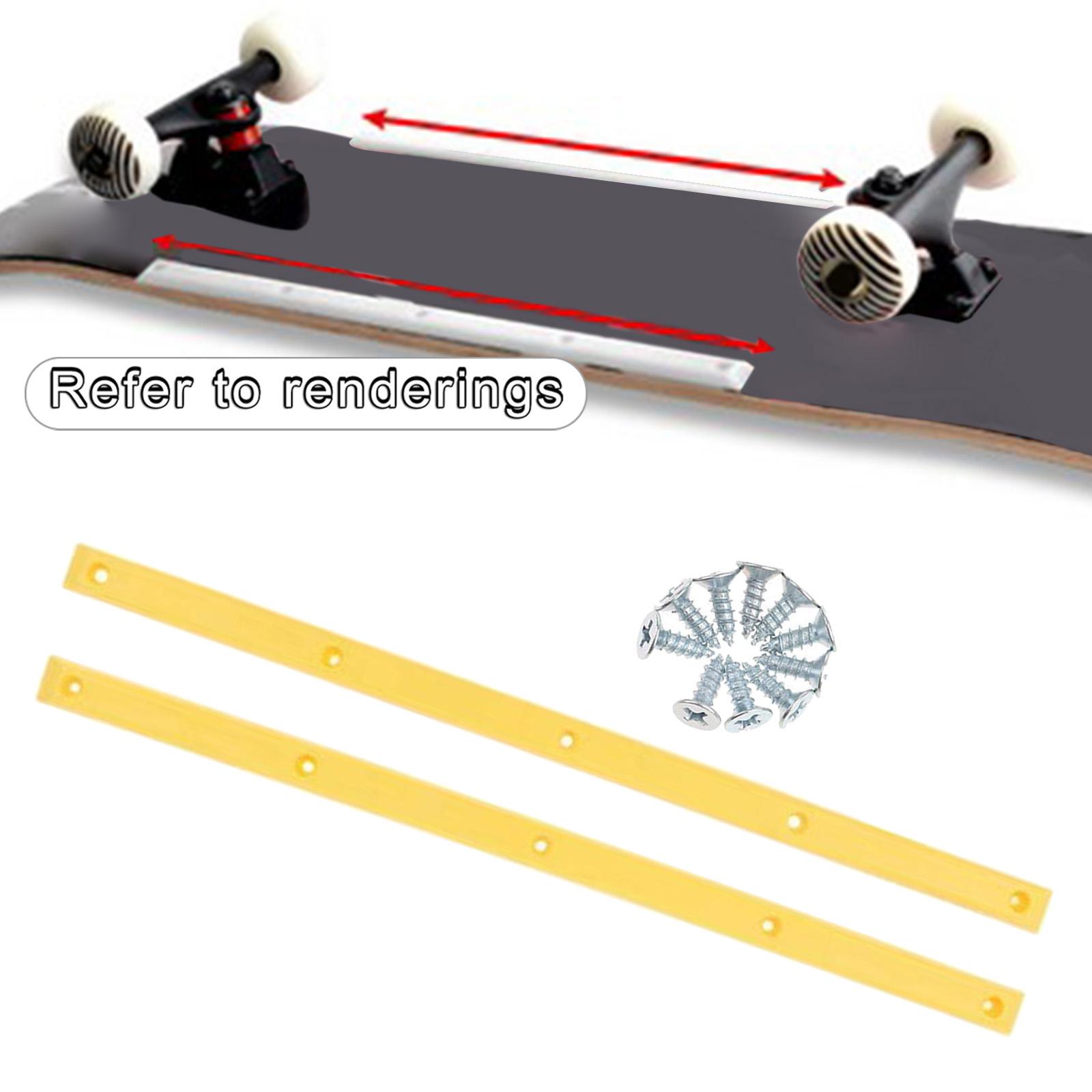 

2x Skateboard Longboard Rails Guard Tail Guard Protection Rubber Strip Tool жёлтый