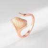 European Style Ginkgo Leaf Open Ring: Elegant, Fashionable, and Unique Design