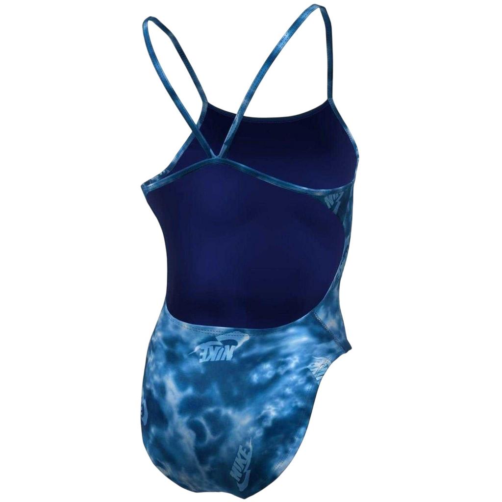 Nike Womens/Ladies Tie Dye Logo Cut Out One Piece Swimsuit