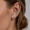 Ear Cuffs for Women, 3pcs Round Zircon Cartilage Clips, Tassel Chain No Piercing Minimalist Jewelry