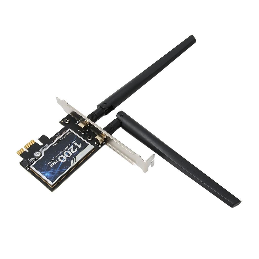 PCIe Ethernet Card 300Mbps On 2.4G 867Mbps On 5G Stable BT Connection Gigabit Ethernet Card for Desktop Chassis