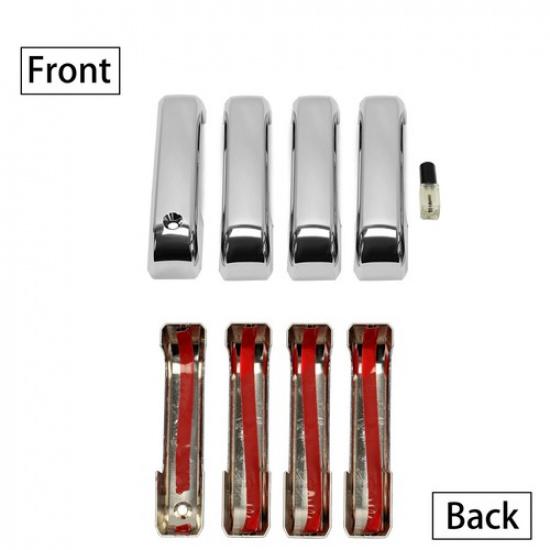 For 2017- Ford F250 F350 F450 Super Duty Chrome Door Handle Covers No Smart