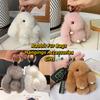 Rabbit Fur Keychain Women Bag Car Key Chain Pendant Decoration Jewelry Bags Hangings Accessories Gifts