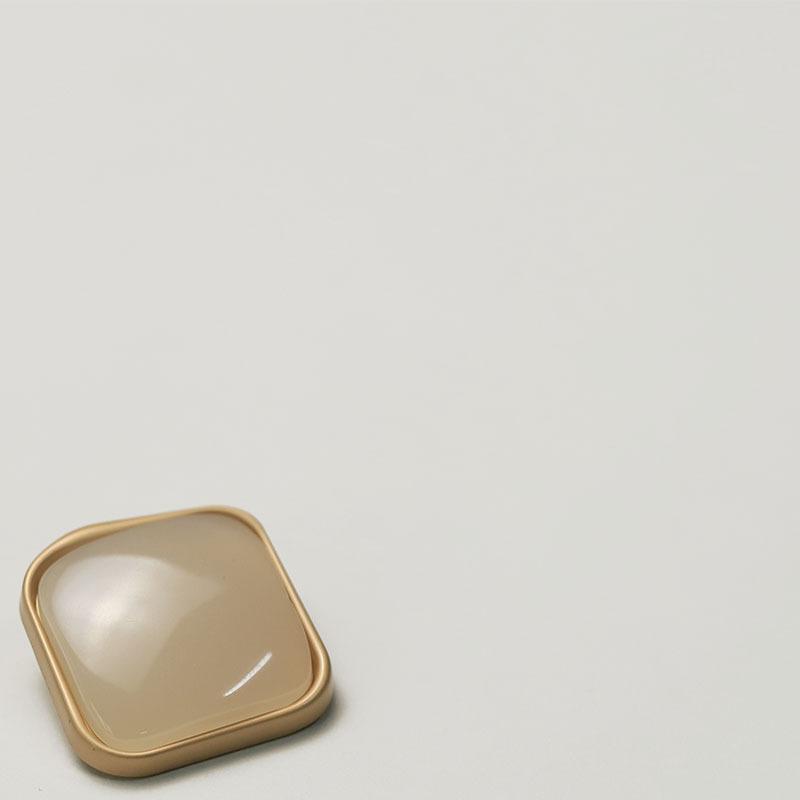 5Pcs Xiaoxiang Celebrity Style Square Button Imitation Jade Metal Button Fur Coat Wool Clothes Coat Decorative Button